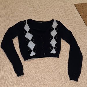 Brandy Melville Diamond Sweater Cardigan Cropped